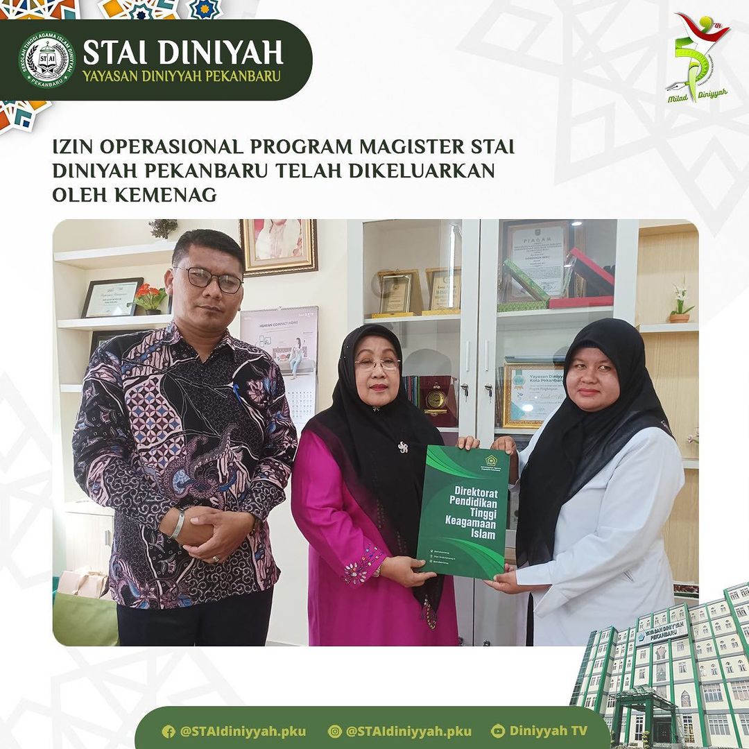 Penyerahaan Izin Operasional Program Magister STAI Diniyyah Pekanbaru