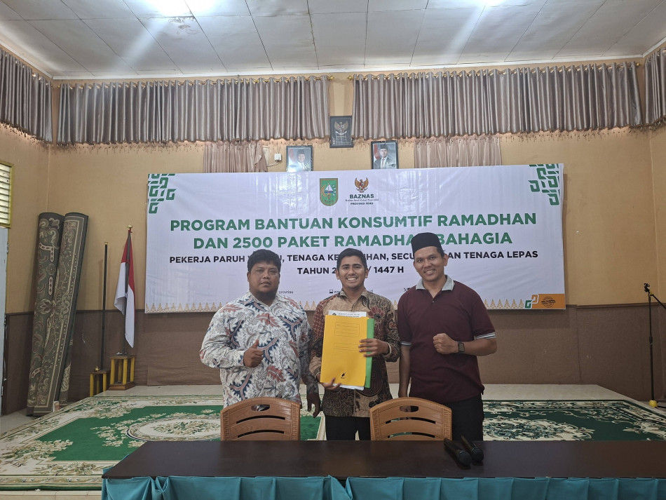 UPZ IAI Diniyyah & BAZNAS Riau Berbagi Bahagia Lewat 17 Berkas Anak Yatim